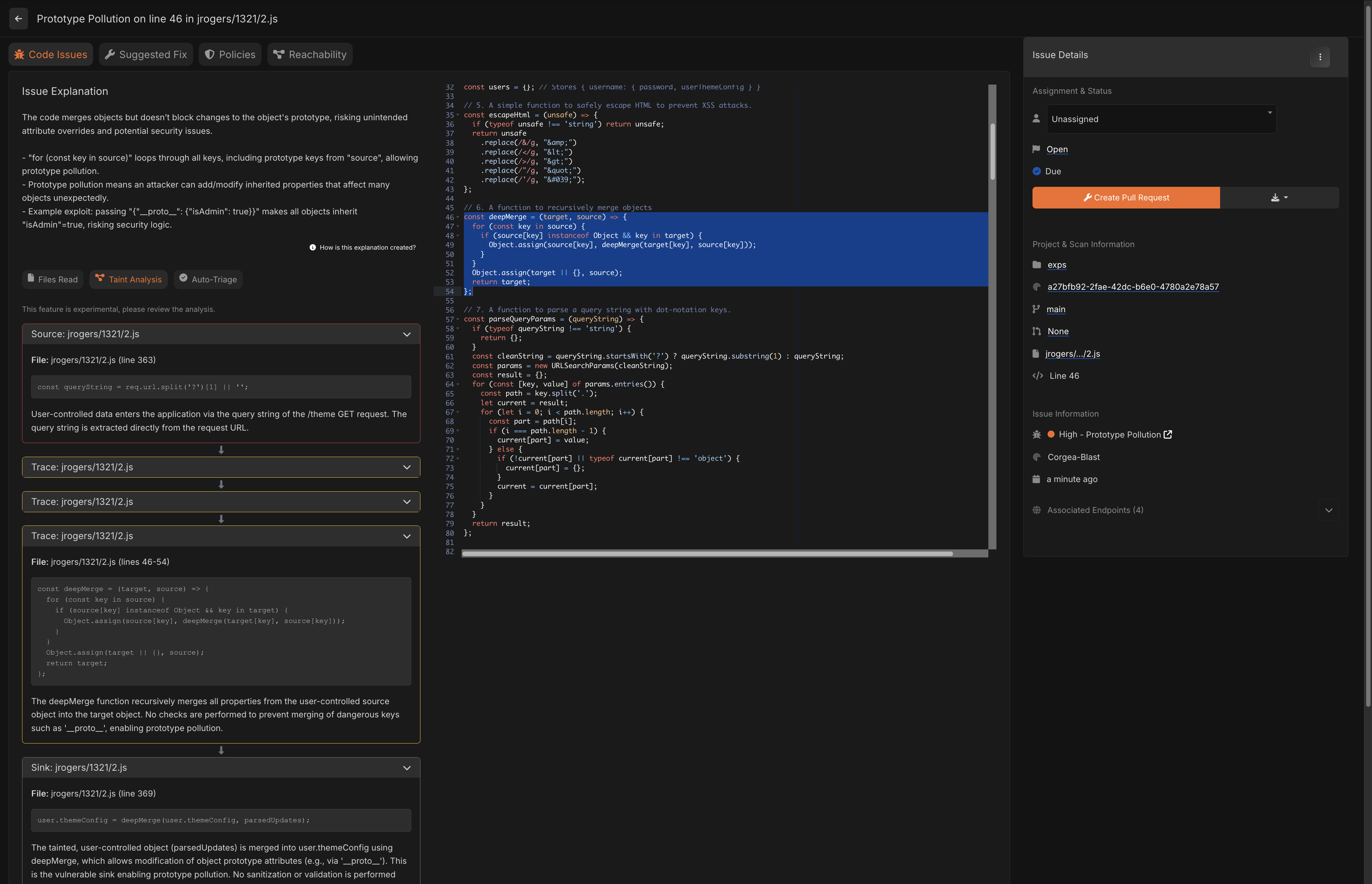 Corgea Issue Viewer