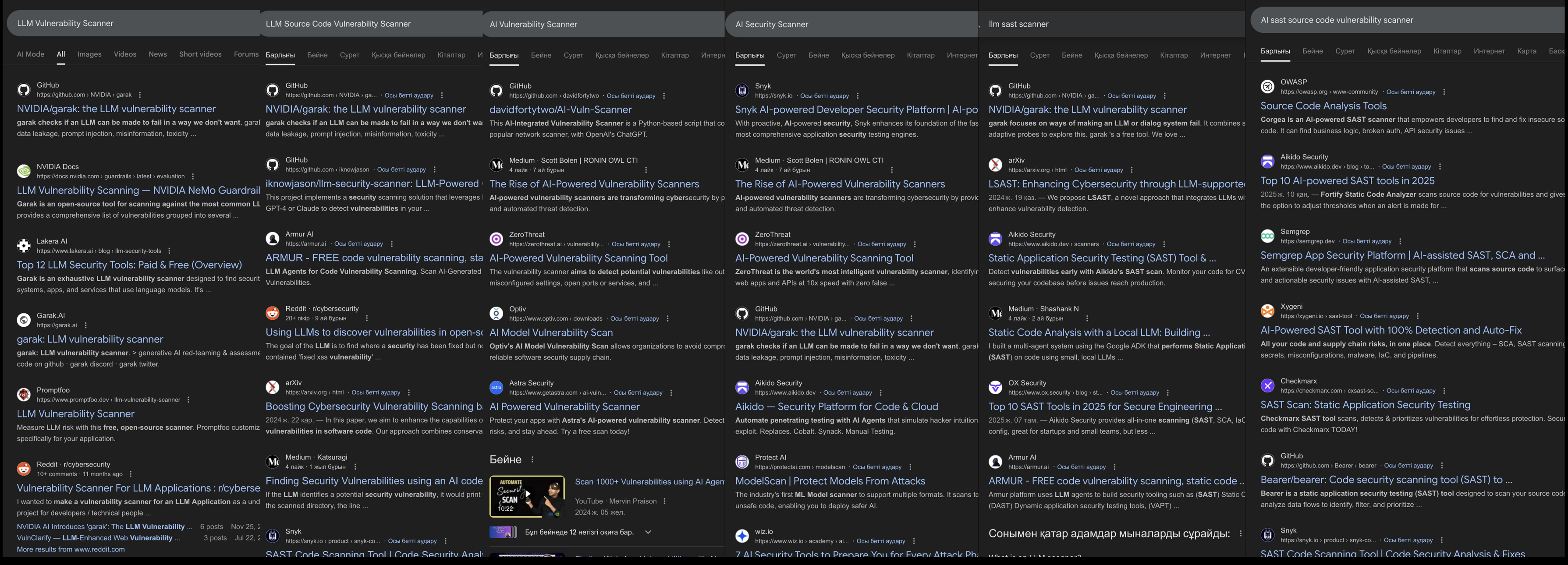 Googling for AI SASTs