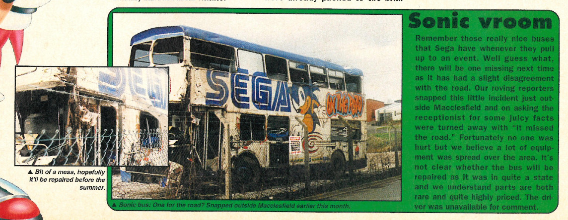 Sega On The Road Bus Crash
