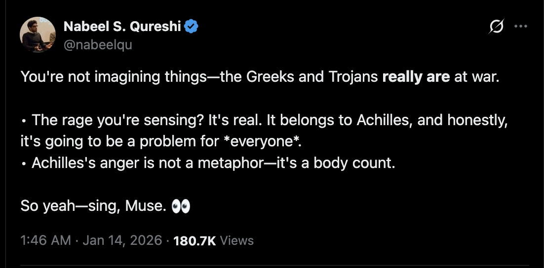 Homer's Iliad by an LLM