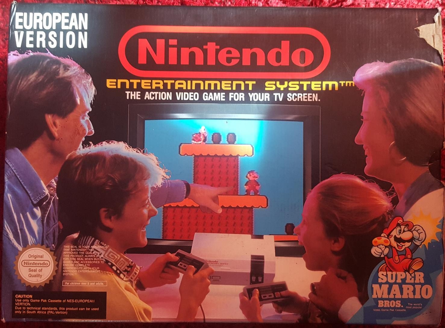 Box of the South African Nintendo NES Console.