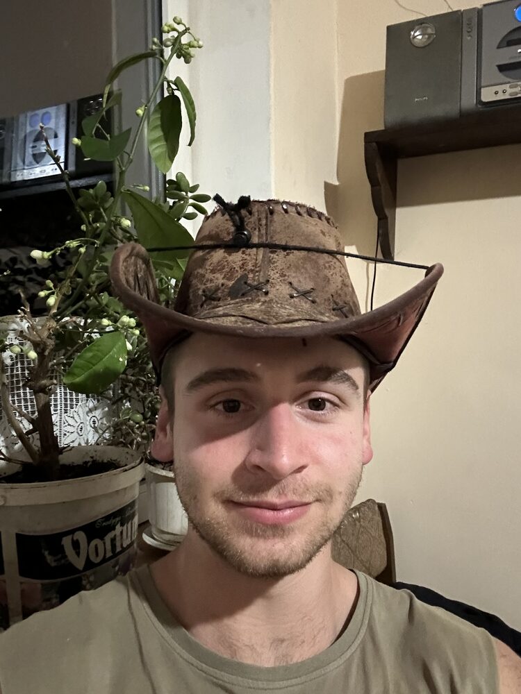An old leather hat