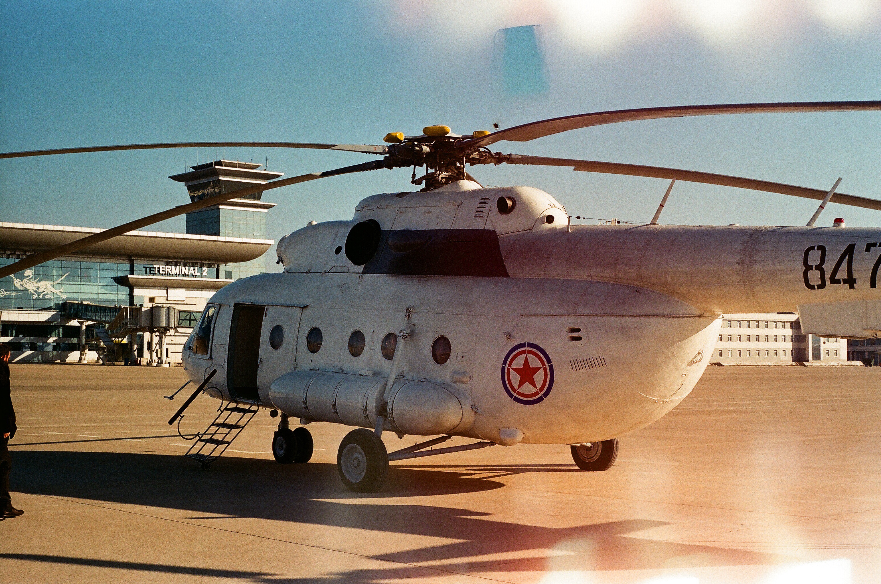 Helicopter in Pyongyang
